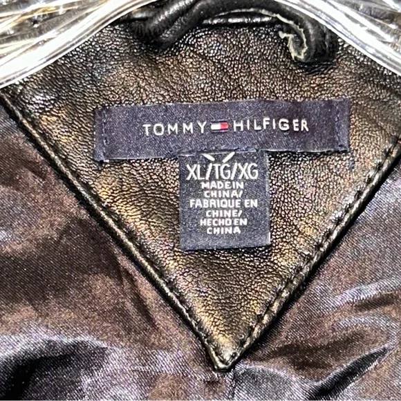 Tommy Hilfiger Black Leather Jacket - Picture 3 of 9